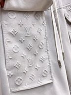 Embossed Monogram Cargo Casual Shorts