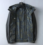 Floral Print Reversible Collared Jacket &Hooded Jacket