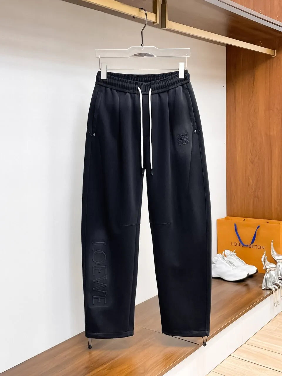 Dual‑Embossed   Relaxed Fit Pants