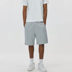 Textured Elastic Waist Streetwear Shorts