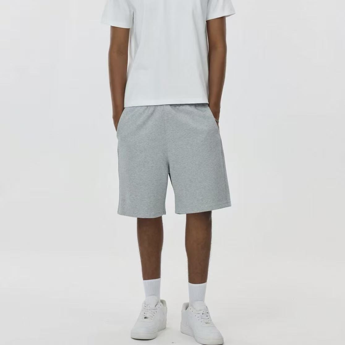 Textured Elastic Waist Streetwear Shorts