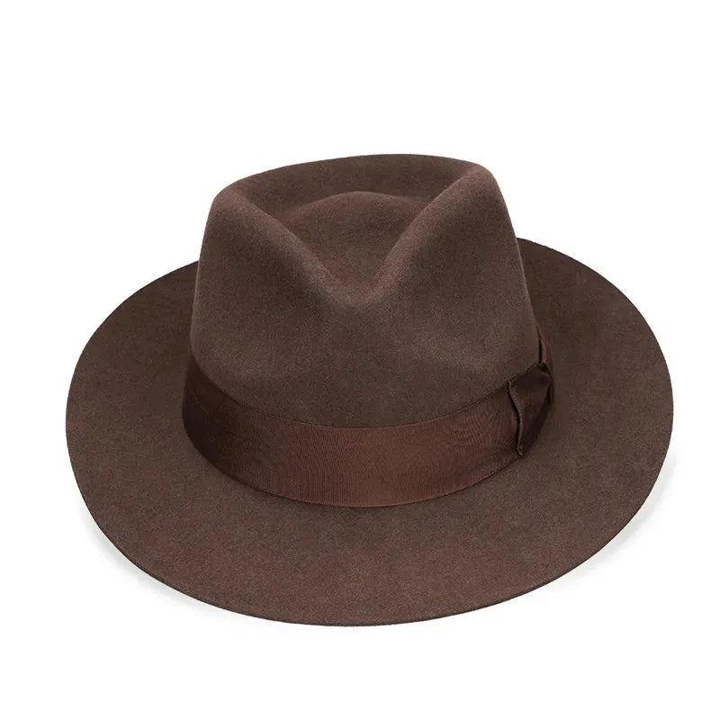 Retro Band‑Detail Fedora Hat