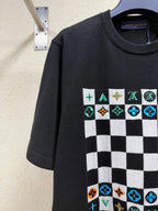 Checkerboard Knit T-shirt