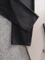 Label Decor Straight Casual Pants