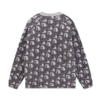 Detachable‑Zip Pattern Knit Sweater