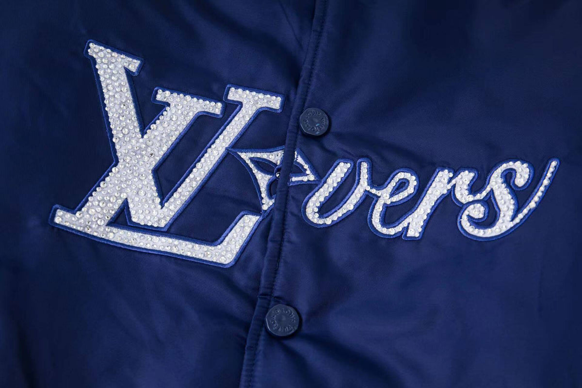 Embroidered Nylon Padded Varsity Jacket