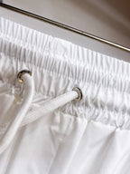Plaid Side Stripe Embroidered Shorts