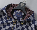 Plaid Pattern Casual Hooded Jacket