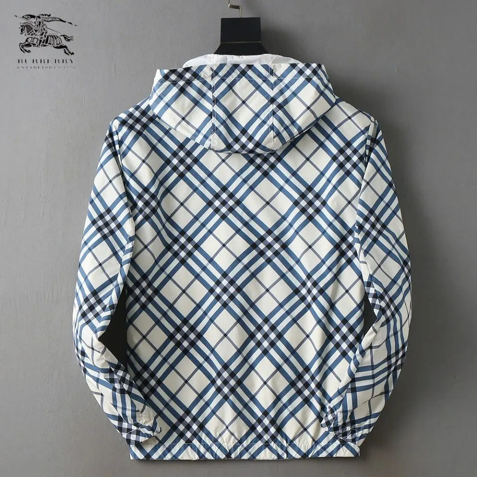 Reversible Plaid Hooded Jacket