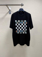 Checkerboard Knit T-shirt