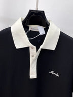 Letter Embroidery Polo Shirt