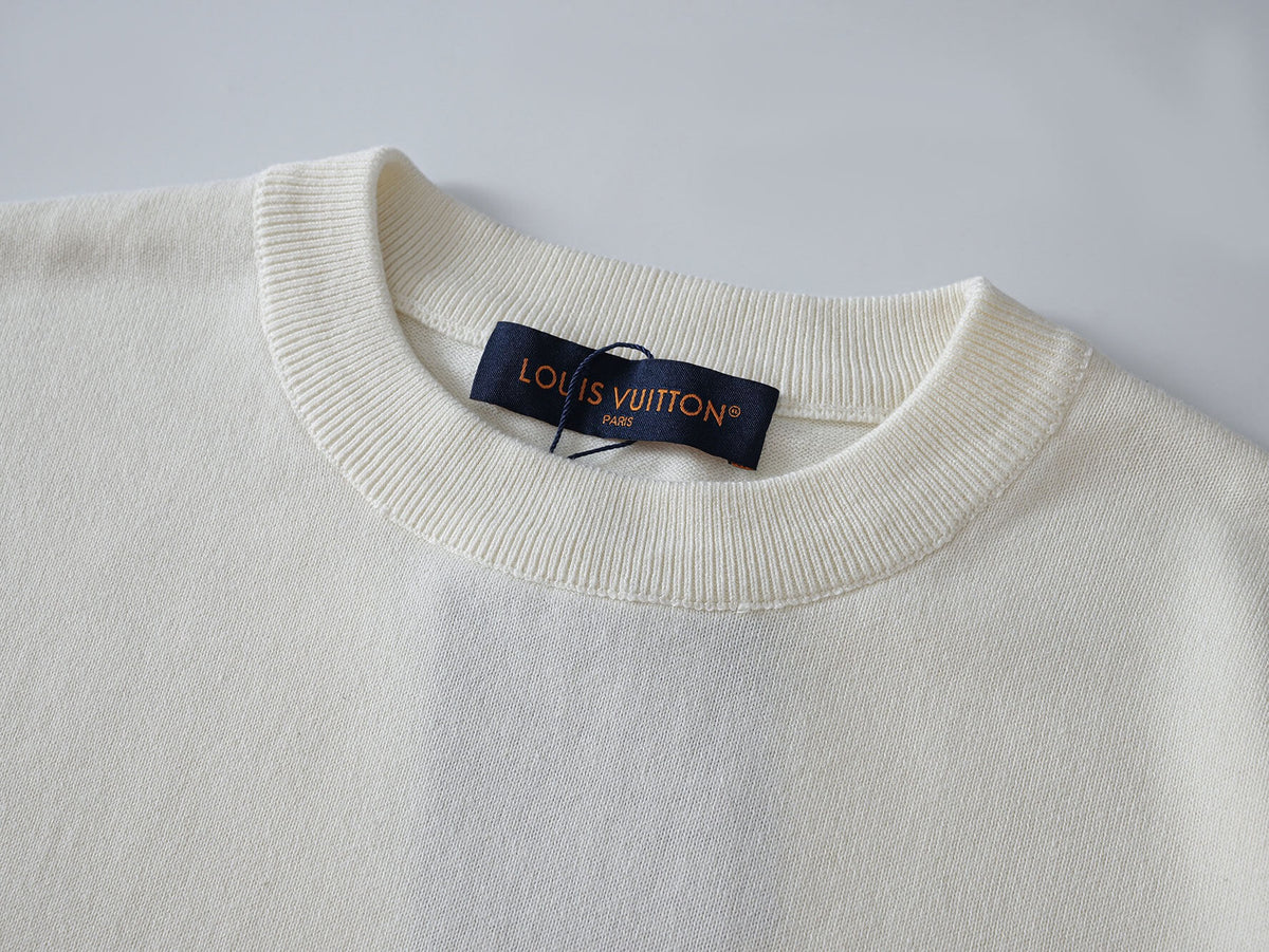 Embossed All-Over Vintage Knit T-Shirt