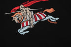 Colorful Horse Knight Embroidery Sweatshirt