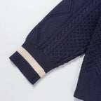 Cable‑Knit Stripe Sweater