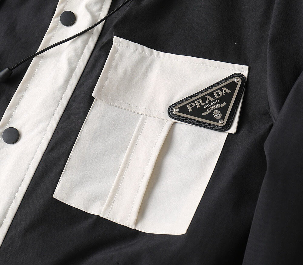Contrast Pocket Hooded Jacket