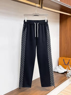 Interlocking Pattern Side Stripe Drawstring sweatpants