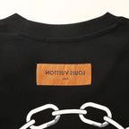 Back Chain Circle Letter Print T-Shirt