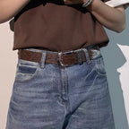 Vintage Buckle Casual Leather Belt