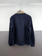 Plaid Ribbed Embroidery Jacket