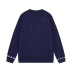 Cuff Embroidered Crew Sweater