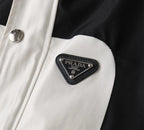 Contrast Panel Sporty Hooded Jacket