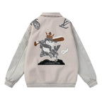 Towel Embroidered Varsity Jacket