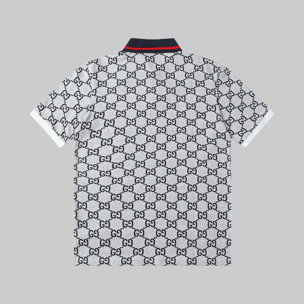 All‑Over Print Color‑Blocked Polo Shirt