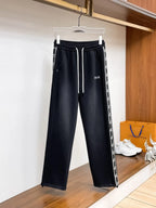 Side Jacquard Tape Straight‑Fit Pants