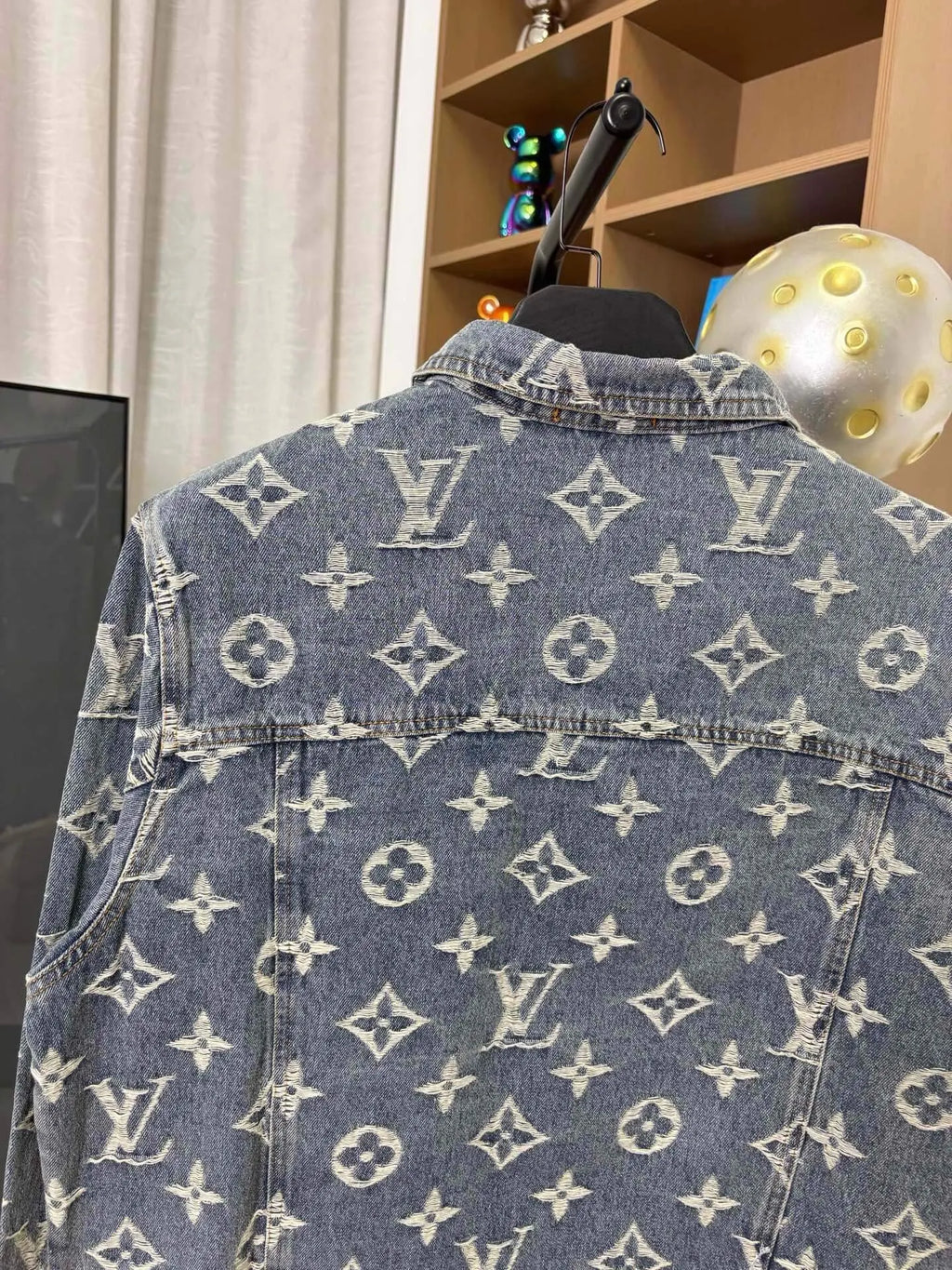 All‑Over Embroidered Jacquard Denim Jacket
