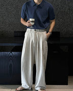 Minimalist Knit Short‑Sleeve Polo