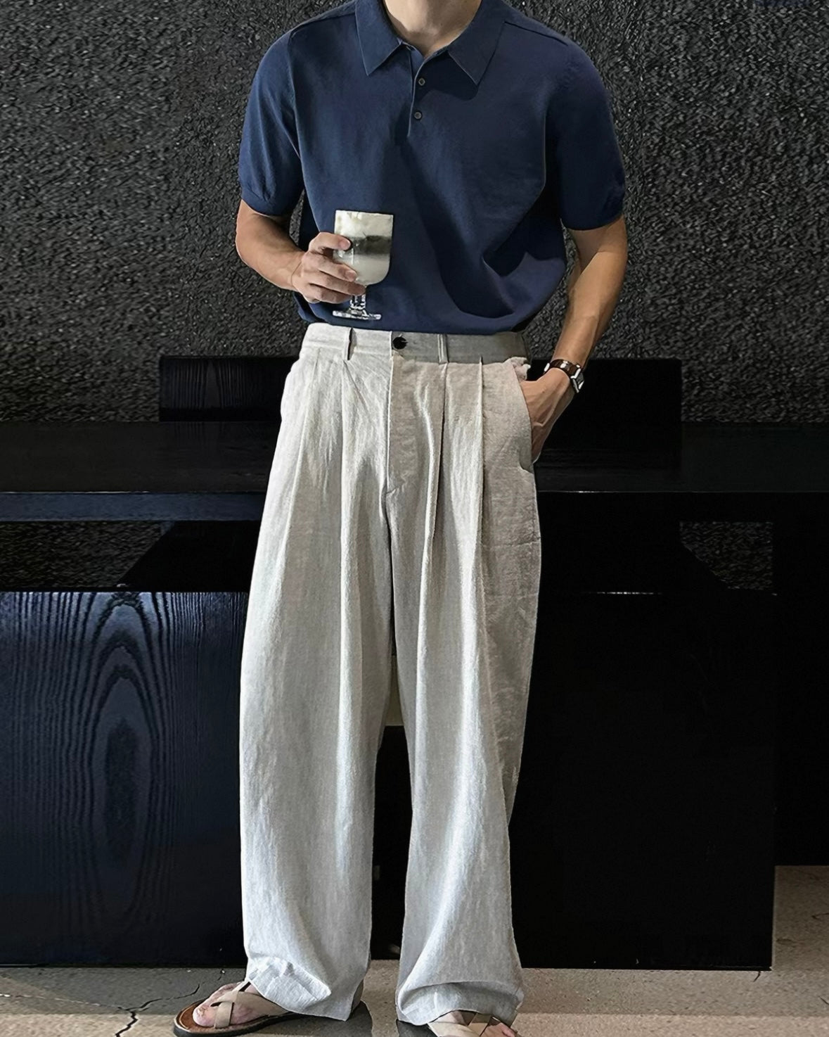 Minimalist Knit Short‑Sleeve Polo