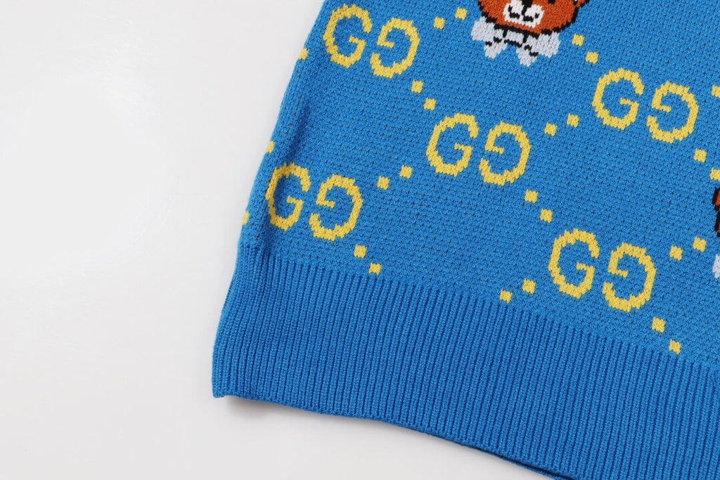 Bear Cartoon Jacquard Sweater