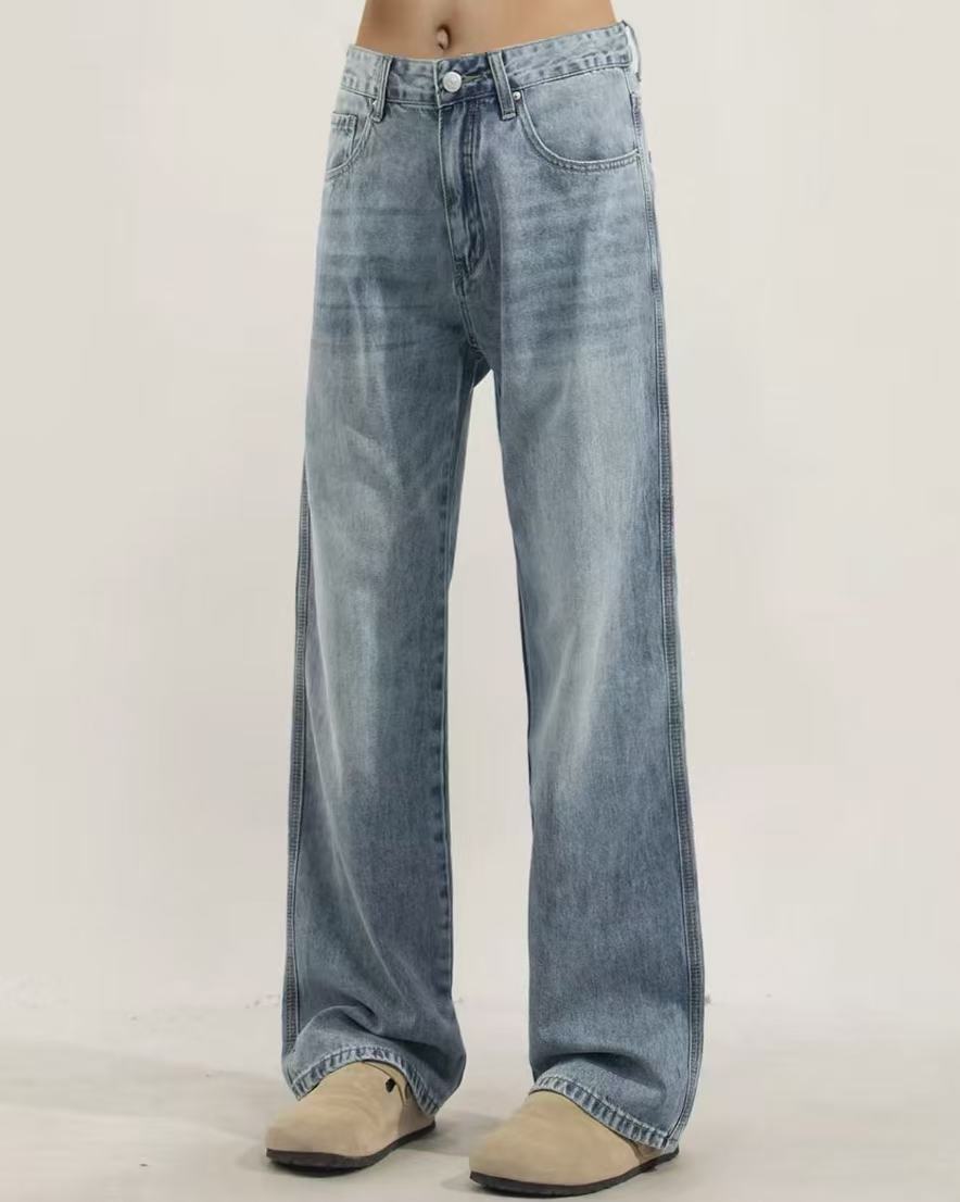 Vintage Washed Denim Jeans