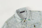 Colorful Embroidered Denim Jacket