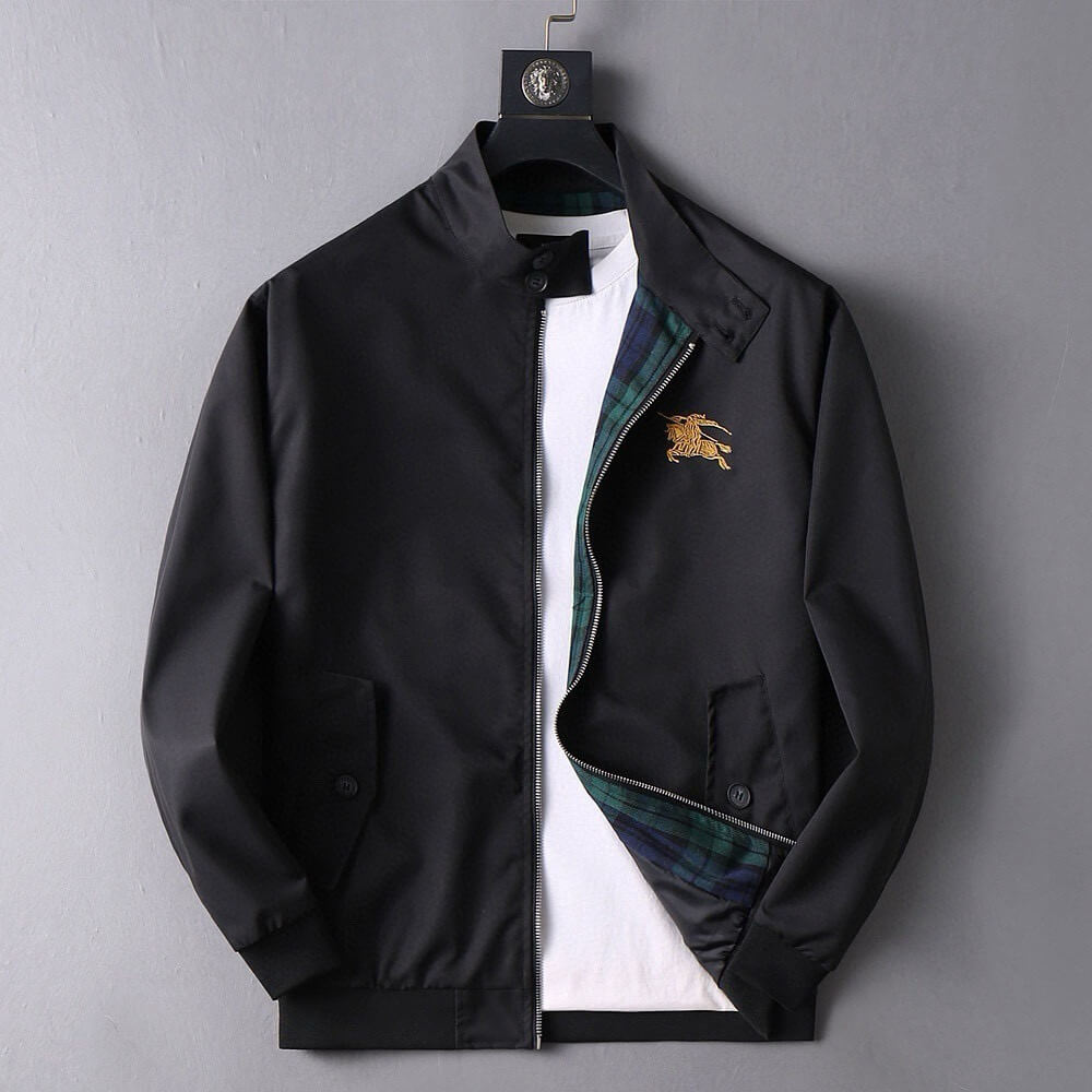 Embroidered Stand Collar Bomber Jacket