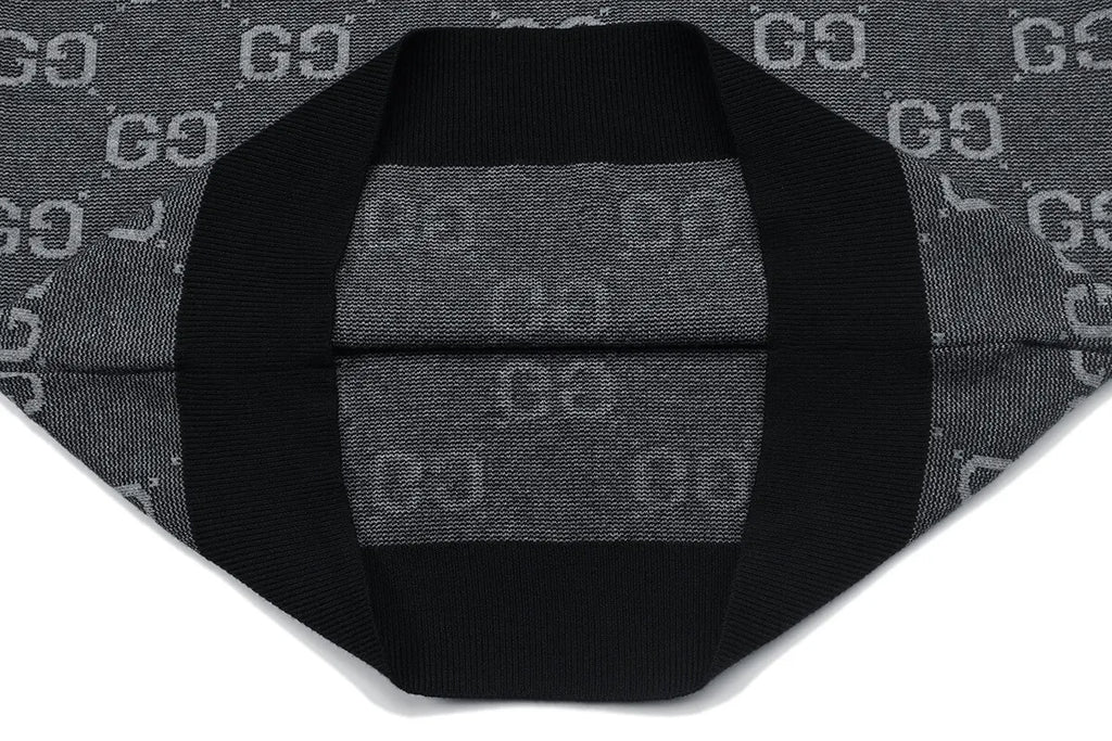 Jacquard Crew Neck Knit Sweater