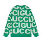 Letter Print Jacquard Sweater