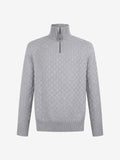 Plaid Design Turtleneck Sweatshirt