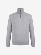 Plaid Design Turtleneck Sweatshirt