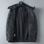 Multicolor Print Casual Hooded Jacket