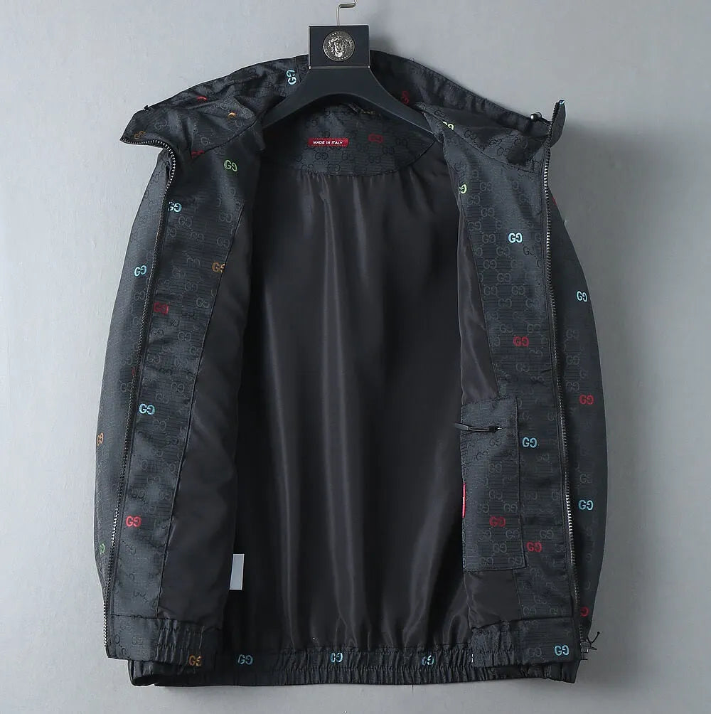 Multicolor Print Casual Hooded Jacket
