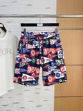 Vintage Flag Full Print Casual Shorts