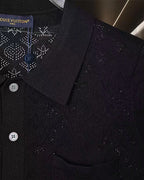 Hollow-out jacquard T-shirt