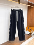 Side Repeating   Print Loose‑Fit Pants