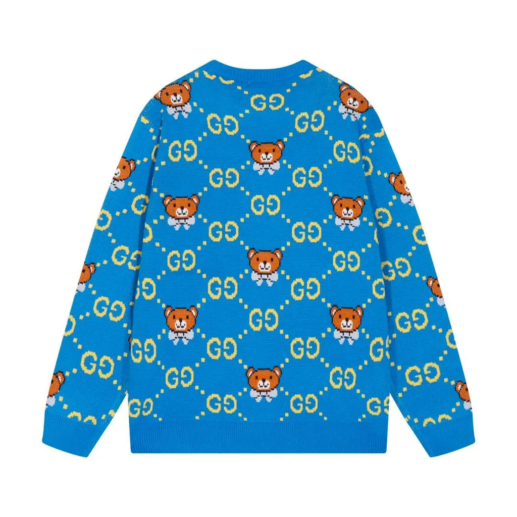 Bear Cartoon Jacquard Sweater