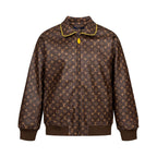 Vintage Print Calfskin Jacket