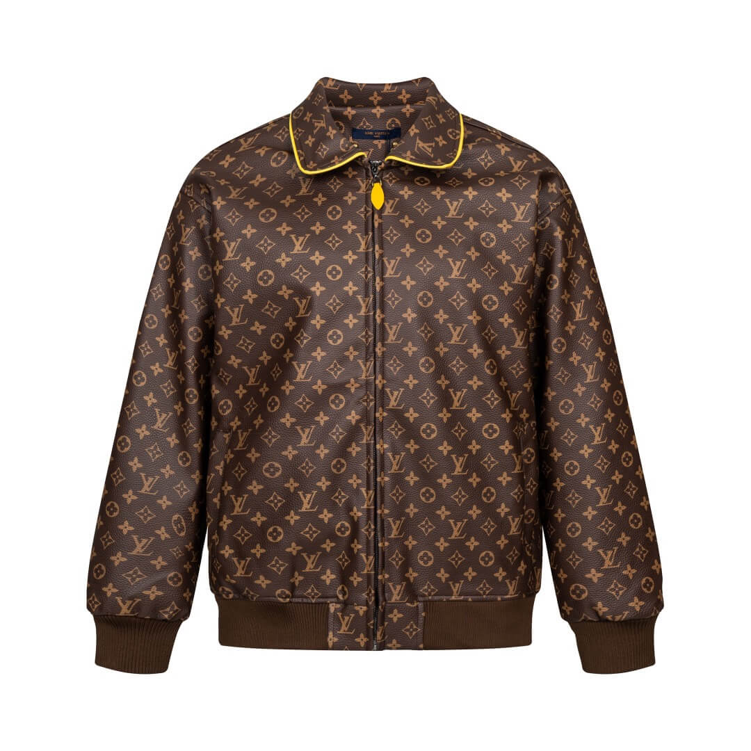 Vintage Print Calfskin Jacket