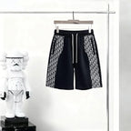 Zip‑Pocket Side‑Panel Drawstring Sweat Shorts
