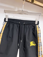 Plaid Side Tape Embroidered Shorts