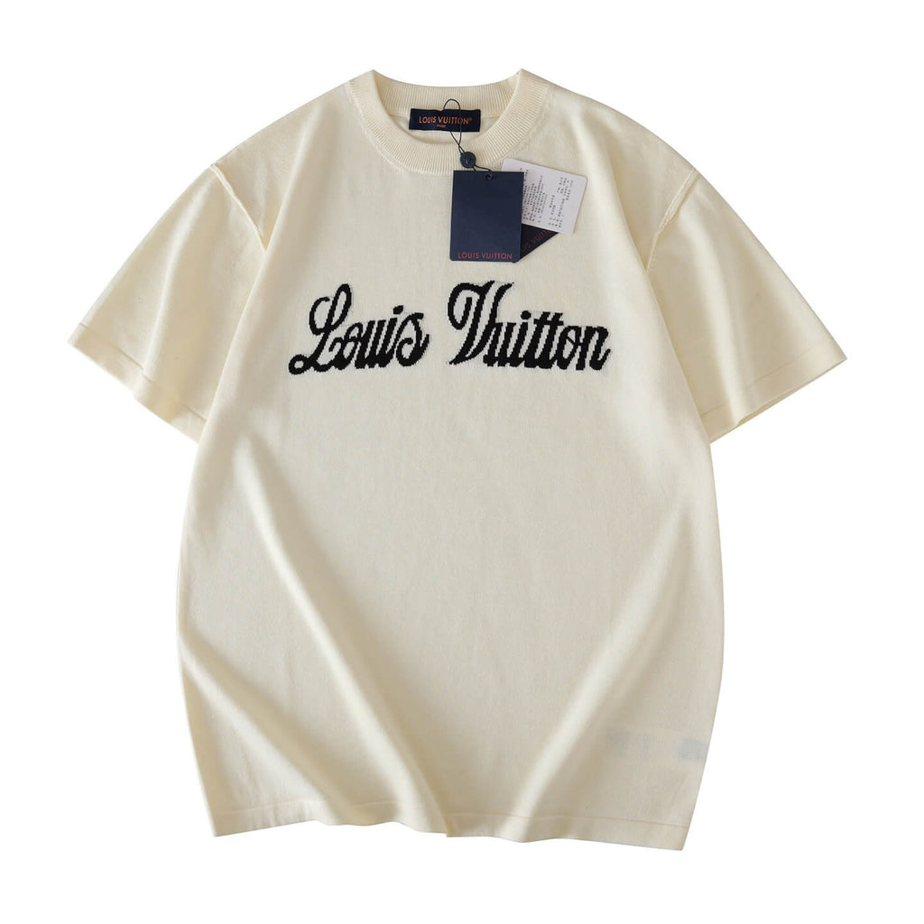 Chest Jacquard Knit T-Shirt